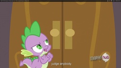 Size: 1920x1080 | Tagged: safe, screencap, spike, g4, the crystal empire, youtube caption