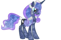 Size: 900x583 | Tagged: safe, artist:artemisthemedic, princess luna, crystal pony, pony, g4, alternate hairstyle, crystal makeover, crystallized, female, simple background, solo, transparent background, vector