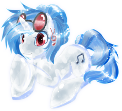 Size: 800x727 | Tagged: safe, artist:chatt3rbox, dj pon-3, vinyl scratch, crystal pony, pony, g4, crystallized