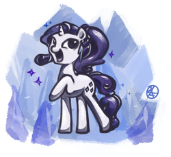 Size: 768x704 | Tagged: safe, artist:lahannonpareil, rarity, crystal pony, pony, unicorn, g4, alternate hairstyle, crystal rarity, crystallized, female, solo