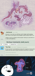 Size: 500x1078 | Tagged: safe, edit, edited screencap, screencap, twilight sparkle, oc, oc:fausticorn, g4, the crystal empire, comic, hub logo, i see what you did there, lauren faust, levitation, rage face