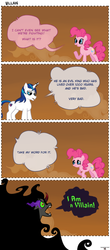 Size: 568x1292 | Tagged: safe, artist:3colorswirl, king sombra, pinkie pie, shining armor, earth pony, pony, umbrum, unicorn, g4, comic, female, horn, male, mare, stallion