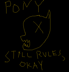 Size: 481x505 | Tagged: safe, pony, band logo, flipper, ms paint, parody