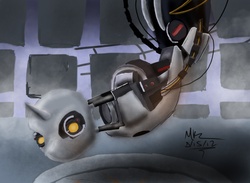 Size: 1920x1408 | Tagged: safe, artist:turbopower1000, glados, ponified, portal (valve)