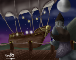 Size: 1280x1024 | Tagged: safe, artist:turbopower1000, oc, oc only, airship