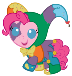 Size: 3200x3360 | Tagged: safe, artist:beavernator, pinkie pie, earth pony, pony, g4, the crystal empire, baby, baby pie, baby pony, cute, diapinkes, female, foal, jester, jester pie, open mouth, simple background, solo, transparent background, vector