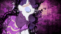 Size: 1024x576 | Tagged: safe, artist:tzolkine, rarity, pony, g4, clothes, dress, gala dress, solo, wallpaper