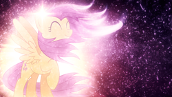 Size: 1024x576 | Tagged: safe, artist:tzolkine, fluttershy, pony, g4, female, solo, wallpaper