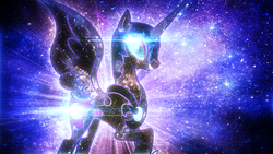 Size: 1024x576 | Tagged: safe, artist:tzolkine, nightmare moon, g4, bald, wallpaper