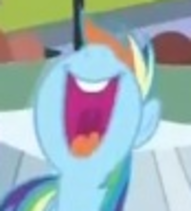 Size: 191x211 | Tagged: safe, screencap, rainbow dash, pegasus, pony, faic, female, mare, open mouth, picture for breezies