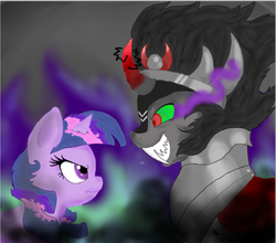 Size: 1024x901 | Tagged: safe, artist:wubface, king sombra, twilight sparkle, umbrum, g4, the crystal empire