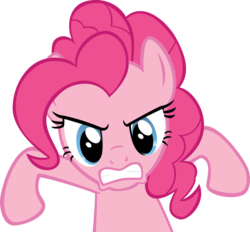 Size: 900x836 | Tagged: safe, artist:nethear, pinkie pie, g4, angry, cute, gritted teeth, madorable, rage, simple background, transparent background, vector