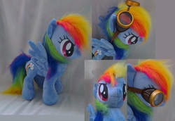 Size: 3488x2401 | Tagged: safe, artist:epicrainbowcrafts, rainbow dash, pegasus, pony, g4, female, goggles, irl, mare, photo, plushie, solo