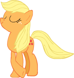 Size: 847x891 | Tagged: safe, artist:appl3jack, applejack, earth pony, pony, g4, female, loose hair, mare, simple background, solo, transparent background