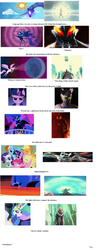 Size: 1474x3466 | Tagged: safe, applejack, fluttershy, nightmare moon, pinkie pie, princess celestia, princess luna, rainbow dash, rarity, twilight sparkle, g4, glenfire, jeanbird, mirror knight, text, ultraman, ultraman belial, ultraman king, ultraman zero, ultraseven