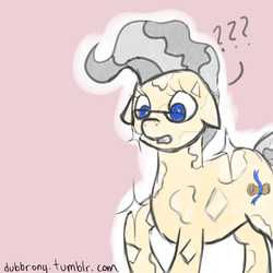 Size: 500x500 | Tagged: safe, artist:dubbrony, mayor mare, g4, 30 minute art challenge, crystallized, glasses