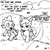 Size: 945x945 | Tagged: source needed, safe, artist:megasweet, apple bloom, spike, dragon, earth pony, pony, g4, accent, bag, black and white, dialogue, duo, female, filly, foal, frown, grayscale, lineart, male, monochrome, path, ponyville, saddle bag, simple background, walking, white background, windmill