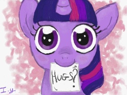 Size: 640x480 | Tagged: safe, artist:ivanayandere, twilight sparkle, g4, filly, hug