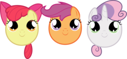 Size: 1024x481 | Tagged: safe, artist:mewtwo-ex, apple bloom, scootaloo, sweetie belle, g4, simple background, transparent background, vector