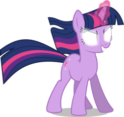 Size: 1024x961 | Tagged: safe, artist:mewtwo-ex, twilight sparkle, pony, unicorn, g4, female, glowing eyes, glowing horn, grin, horn, mare, simple background, smiling, solo, transparent background, unicorn twilight, vector