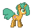 Size: 106x96 | Tagged: safe, artist:asklightning-flash, snails, g4, cute, desktop ponies, glitter shell, male, pixel art, shellbetes, solo, sprite, trap