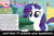 Size: 1024x672 | Tagged: safe, rarity, pony, comic:celestia's servant interview, g4, caption, interview, meta, solo