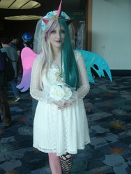 Size: 3000x4000 | Tagged: safe, artist:arp-photography, princess cadance, queen chrysalis, human, g4, cadance two face, clothes, convention, cosplay, dress, duality, equestria la, equestria la 2012, irl, irl human, photo