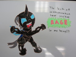 Size: 4000x3000 | Tagged: safe, artist:nyase, changeling, annoy your co-worker, photo, traditional art, whiteboard