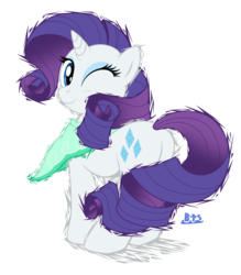 Size: 2480x2835 | Tagged: safe, artist:blue-paint-sea, rarity, pony, unicorn, g4, butt, female, mare, mario kart, one eye closed, plot, ponykart, rearity, solo, wink