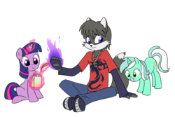 Size: 1600x1069 | Tagged: safe, artist:madmax, lyra heartstrings, twilight sparkle, oc, g4, furry