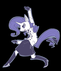 Size: 709x825 | Tagged: safe, artist:mangneto, rarity, anthro, g4, female, pixel-crisp art, solo