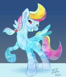 Size: 546x638 | Tagged: safe, artist:tsitra360, rainbow dash, g4, crystallized