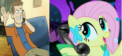 Size: 632x292 | Tagged: safe, fluttershy, g4, chris, dan vs, exploitable meme, meme, phone meme