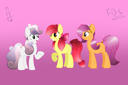 Size: 1280x853 | Tagged: safe, artist:tails-doll-lover, apple bloom, scootaloo, sweetie belle, g4, crystal hairstyle, crystallized, cutie mark crusaders, teenage crusaders answers, teenager, tumblr