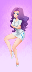 Size: 400x894 | Tagged: safe, artist:seismopac, rarity, human, g4, humanized, solo