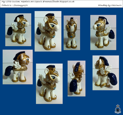 Size: 1166x1091 | Tagged: safe, artist:moczel, pony, customized toy, irl, photo, royal guard, toy