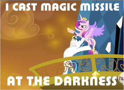 Size: 906x661 | Tagged: safe, princess cadance, shining armor, g4, dead alewives, epic wife tossing, fastball special, magic missile