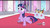 Size: 960x540 | Tagged: safe, edit, edited screencap, screencap, twilight sparkle, pony, g4, my little pony: friendship is magic, season 3, the crystal empire, bag, female, floppy ears, hub logo, saddle bag, sitting, solo, special eyes, throne room