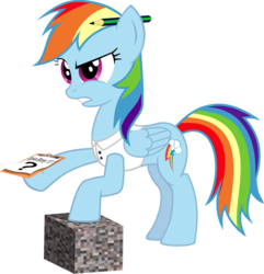 Size: 1024x1062 | Tagged: safe, artist:itchykitchy, rainbow dash, pony, g4, female, minecraft, simple background, solo, transparent background, vector