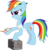 Size: 1024x1062 | Tagged: safe, artist:itchykitchy, rainbow dash, pony, g4, female, minecraft, simple background, solo, transparent background, vector