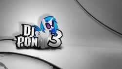 Size: 1920x1080 | Tagged: dead source, safe, artist:mackaged, edit, dj pon-3, vinyl scratch, pony, unicorn, g4, cutie mark, dj hero, female, hooves, horn, mare, open mouth, reference, rhythm game, solo, sunglasses, text, vector, wallpaper, wallpaper edit