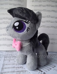 Size: 500x647 | Tagged: safe, artist:sequinjar, octavia melody, earth pony, pony, g4, female, filly, irl, photo, plushie, solo