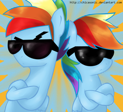 Size: 1100x1000 | Tagged: safe, artist:nolycs, rainbow dash, g4, rainbow blitz, rule 63, self ponidox, sunglasses