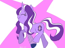 Size: 1280x947 | Tagged: safe, oc, oc only, oc:purple tinker, pony, happy, solo