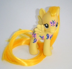 Size: 605x579 | Tagged: safe, artist:kalavista, dancing butterflies, pony, g1, g4, customized toy, g1 to g4, generation leap, irl, photo, solo, toy