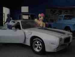 Size: 720x540 | Tagged: safe, fluttershy, rarity, g4, blind bag, car, diorama, irl, photo, pontiac, scale model, toy, truck