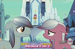 Size: 245x160 | Tagged: safe, screencap, elbow grease, night knight, paradise (g4), pinkie pie, crystal pony, pony, g4, the crystal empire, animated, caption, crystal empire, image macro, male, meme, night vision goggles, pinkie spy, stallion, subtitles, text