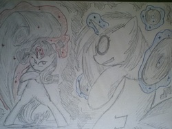 Size: 960x720 | Tagged: artist needed, safe, dj pon-3, rarity, vinyl scratch, g4, 30 minute art challenge