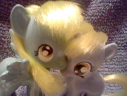 Size: 640x480 | Tagged: safe, artist:gryphyn-bloodheart, derpy hooves, dinky hooves, pegasus, pony, g4, best pony family, brushable, customized toy, equestria's best mother, female, irl, mare, photo, toy