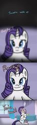 Size: 1280x4277 | Tagged: safe, artist:waywardtrail, artist:zestyoranges, rarity, sweetie belle, ask ecstatic rarity, g4, heartwarming, hug, tumblr